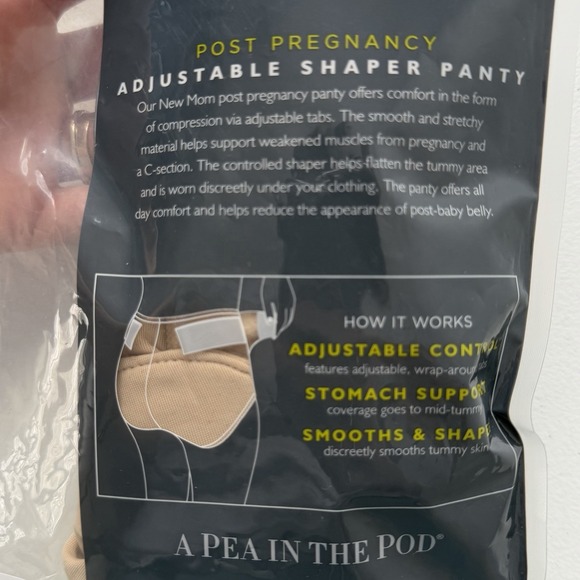 A Pea In The Pod Adjustable Shaper Panty New Mom Post Pregnancy Beige Size L NWT - Picture 4 of 5